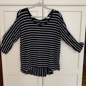 Women’s large Cable and Gauge striped jersey